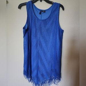 Womens New Direction Crochet w/ Fringed Hem Tunic